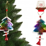 Božični okrasek – smrečica s bleščicami in zvončkom