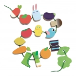 vlečenje na vrvico vrt vilac – lesena natikanka za razvoj fine motorike