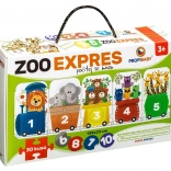 Sestavljanka ZOO Express - Štej Z Mano 30 Delov