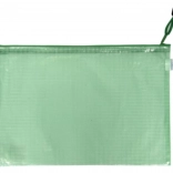 Mrežasta mapa z zadrgo A5 zelena