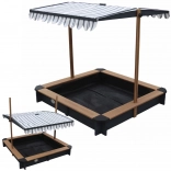 Leseno peskovališče z nastavljivo streho in klopcami AXI