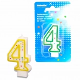 Svečka za torto številka 4, 7,3 cm