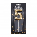 Zlata party svečka številka 5