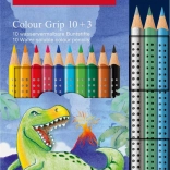 Barvice Faber-Castell Colour Grip Dinosaurus 10+3