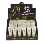 Barva za obraz in telo, ki sveti v temi