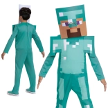 otroški kostum Steve v diamantnem oklepu Minecraft 127–136 cm (7–8 let)