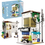 Komplet CaDA japonska trgovina s parjenimi žemljicami z LED osvetlitvijo, 1108 kosov