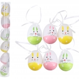 Dekorativna plastična barvna jajčka 6 cm