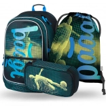 Šolski set BAAGL za nogometaše: nahrbtnik, peresnica in vrečka