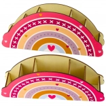 Lesen namizni organizator za otroke v rožnati barvi z motivom mavrice