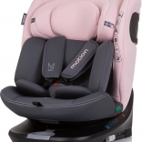 Avtosedež i-Size 40–150 cm z ISOFIX in vrtljivo osnovo, Flamingo