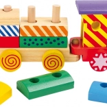 Vlečni lesen vlak pestrobarvni small foot