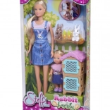 Lutka Steffi in Evička z zajčjo družino