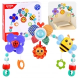 barvit obešeni lok za voziček, posteljico in avtosedež za dojenčke