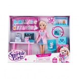 punčka SPARKLE GIRLZ veterinarska klinika – velik igralni set