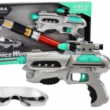 kozmični komplet s svetlobnim mečem, pištolo in zaščitnimi očali