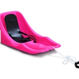 Otroški bob z naslonom BABY RIDER MONSTER – rožnat, črn sedež