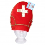 Miklavževa kapa iz flisa z zlato vezenino 31 × 28 cm