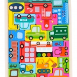 Lesena sestavljanka – vozila