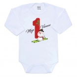 Dojenjsko bodi z potiskom Moji prvi božič NEW BABY