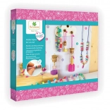 Izdelava nakita – mavrični nakit z biseri Heishi in mini stekleničkami