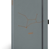 Beležka Zodiak Devica, črtasta 13 × 21 cm