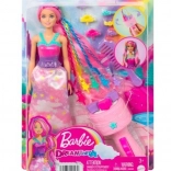 Barbie princeska s frizerskim strojčkom za zvite pramene