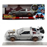 delorean nazaj v prihodnost iii 1:24 kovinski model z odpirajočimi se vrati jada toys