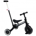 Trikolesni Rowerek PRO50 z vodenjem, črn