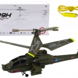 Zeleni vojaški helikopter Apache na daljinsko upravljanje