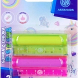 ASTRA ravnilo z radirko 2v1 pastelno 5 cm (2 kosa)