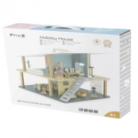 Lesena počitniška hiška za punčke s teraso