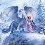 Družinski puzzle COBBLE HILL Ledeni zmaj 350 kosov