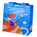 Darilna vrečka dinozaver modra 23 × 21,5 × 11 cm