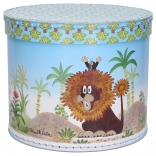 Okrogla škatla z motivom Krtečka in leva