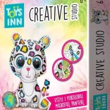 Ustvarjalni komplet za šivanje in barvanje panterja