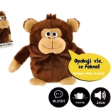 Plišasta opička Tonička, ki ponavlja stavke, 18 cm z zvokom