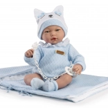 Guca realistična punčka dojenček z zvoki 38 cm