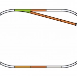 Piko komplet tirov B z slepim tirom in podložjem H0