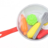 Plastična ponev z živili in dodatki za otroke