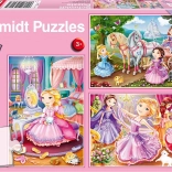 Puzzle pravljične princese 3×24 koščkov SCHMIDT