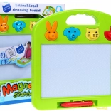 Magična risalna tabla za otroke 3+ s 4 barvami in 4 živaljskimi žigi