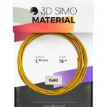 filament real gold 1,75 mm za 3d peresa in tisk – zlata, 15 m