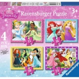 Ravensburger sestavljanka Disney Princeske 4v1