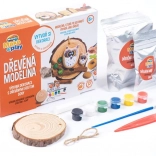 MODELO lesena modelina – sove, samostrjevalna masa za ustvarjanje