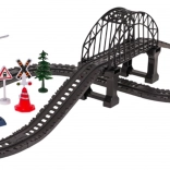 Otroška železniška postaja z mostom in tunelom, 76 delov