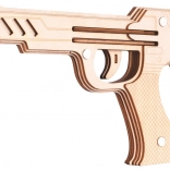 Lesene 3D sestavljanke Pištola z elastikami