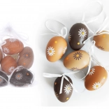 Dekorativna plastična pobarvana jajčka 6 cm, 6 kosov