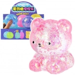 Stisljivi bleščeči medvedek 7 cm