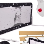 odpirajoča zaščitna ograja za posteljo 200 cm – črna